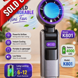 K801 Rechargeable Mini Fan Purple